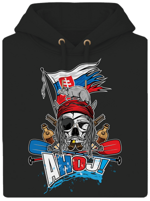 Ahoj unisex mikina premium Dark Black