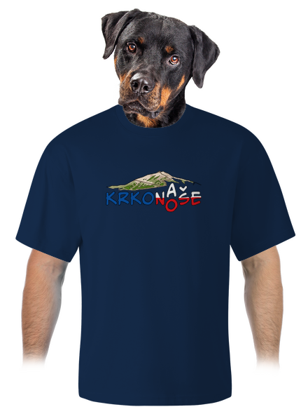 Krkonoše unisex tričko oversized Midnight Blue
