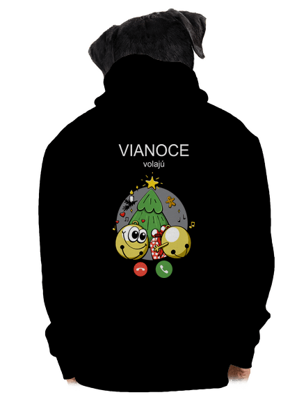 Vianoce volajú pánska mikina na zips Black