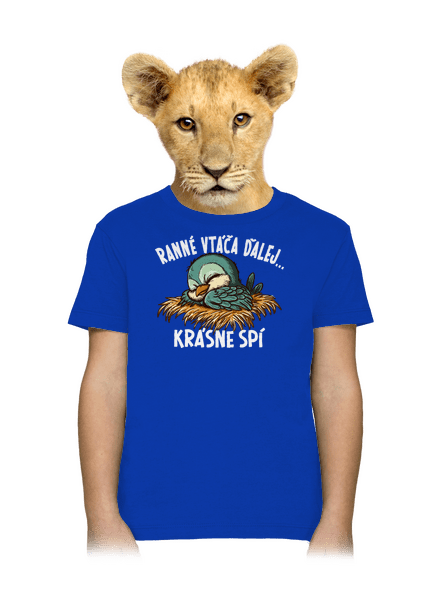 Ranné vtáča spí detské tričko Royal Blue