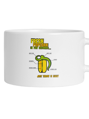 Popcorn grenade hrnček makronka White