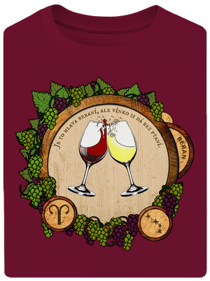 Vínny horoskop: Baran unisex tričko oversized Garnet