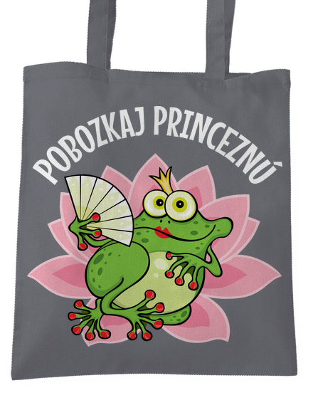 Pobozkaj princeznú a princa taška Graphite grey