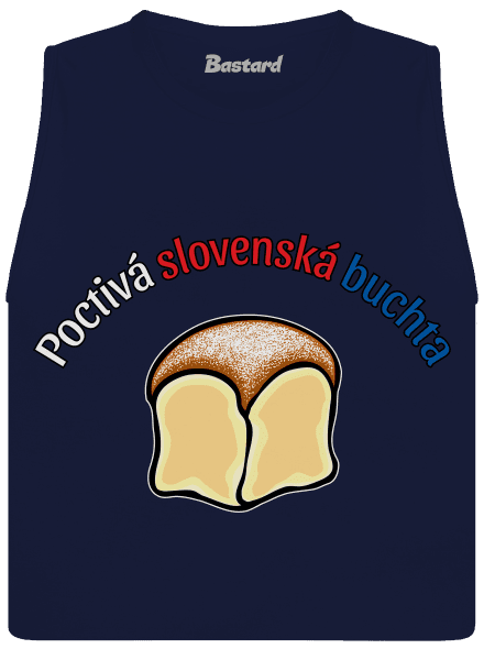 Poctivá buchta a klobása dámske tielko voľné Navy