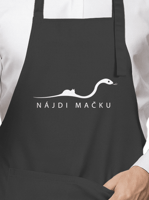 Nájdi mačku zástera Dark Grey