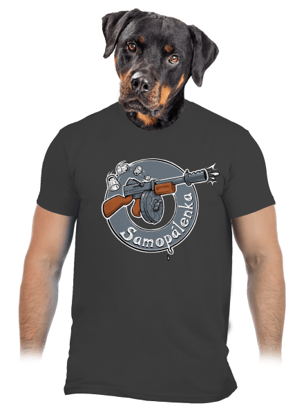 Samopálenka pánske tričko Dark Grey