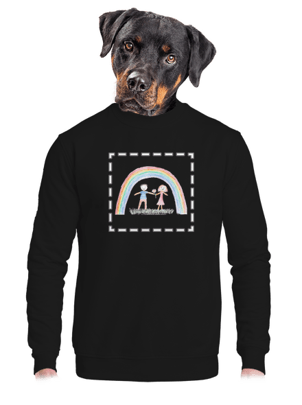 Detské kresby - Nahraj vlastnú unisex mikina bez kapucne Black