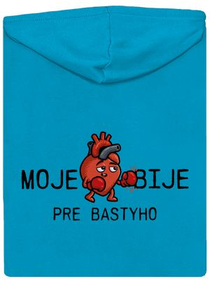 Moje srdce bije dámska mikina na zips Blue Atol