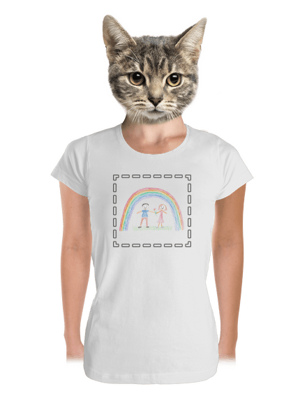 Detské kresby - Nahraj vlastnú dámske tričko prémium White