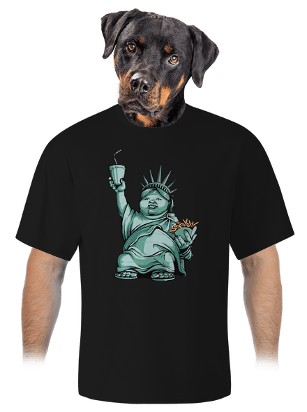 Americký idol unisex tričko oversized Black