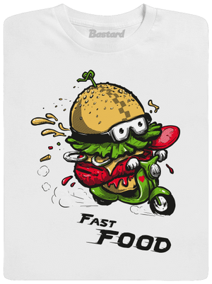 Fast Food pánske dlhý rukáv White