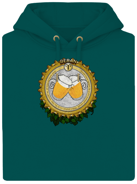 Pivný horoskop: Baran unisex mikina premium Emerald Green