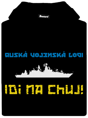 Ukrajina - Lodi idi na chuj dámska mikina klokanka Black