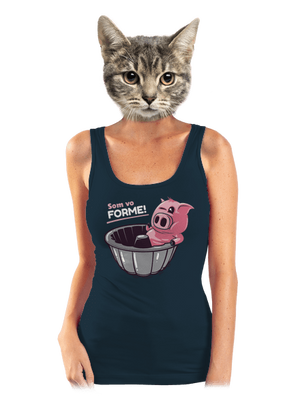 Vo forme dámske tielko klasické Navy