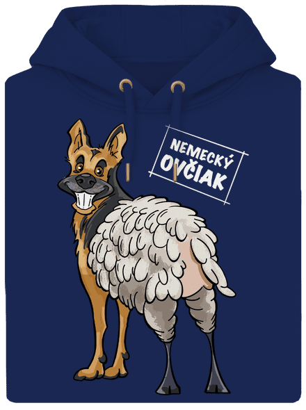 Nemecký ovčiak unisex mikina premium Navy