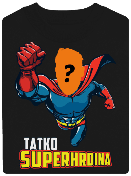 Tatko superhrdina unisex mikina bez kapucne Black