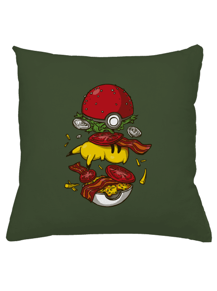 Pokémon burger vankúš Olive Green