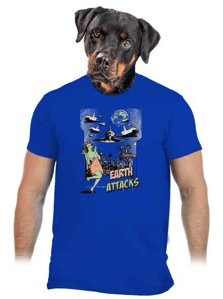Zem útočí pánske tričko Royal Blue