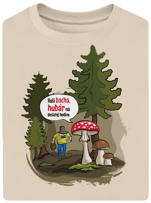 Bacha hubár unisex tričko oversized Almond