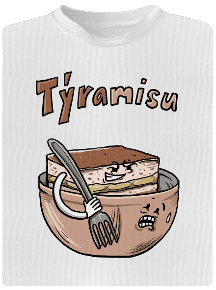 Týramisu detské športové tričko White