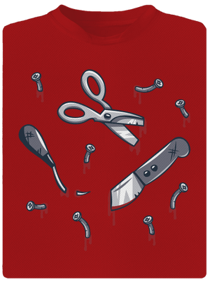 Halloween náradie pánske športové tričko Red Mal