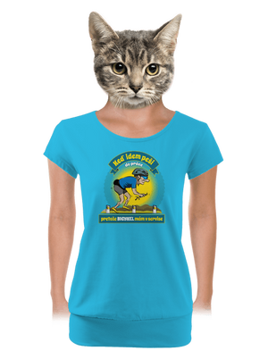 Závislosť na bicykli dámske tričko s lemom Blue Atol