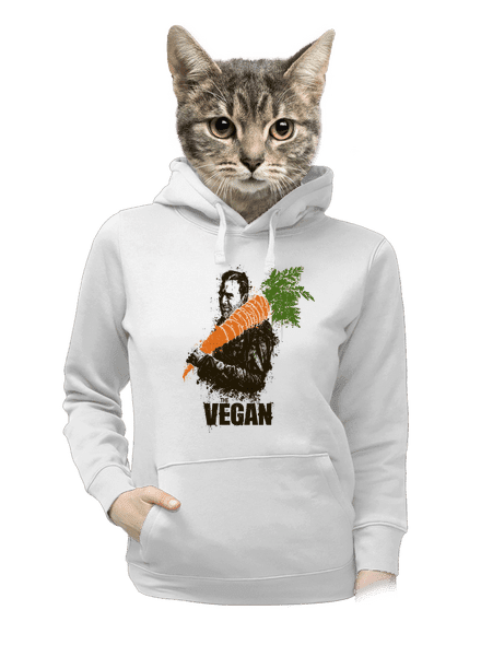 Vegan dámska mikina klokanka White