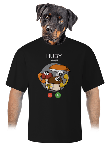Huby volajú unisex tričko oversized Black