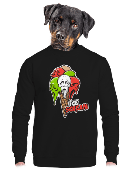 Ice Scream unisex mikina bez kapucne Black