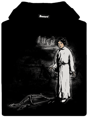 Luke a Leia pánska mikina klokanka Black