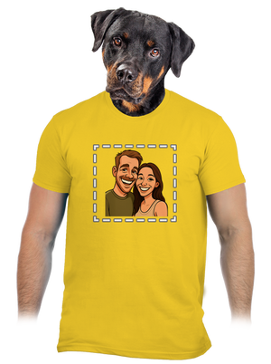 Karikatúra z vlastnej fotky pánske tričko Gold