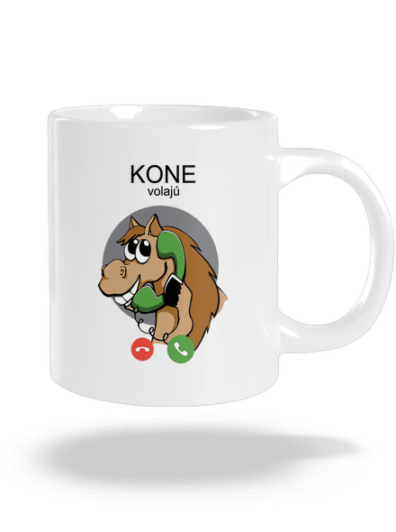 Kone volajú veľký hrnček White