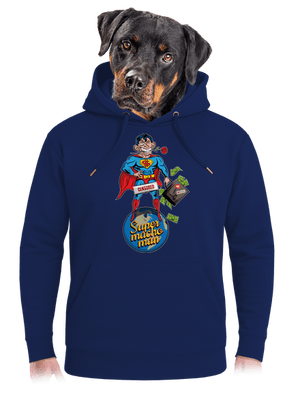 Supermachoman unisex mikina premium Navy