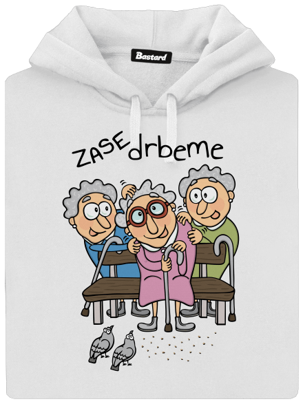 Zase drbeme dámska mikina klokanka White