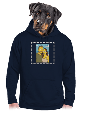 Simpsonovi z vlastnej fotky pánska mikina klokanka Navy