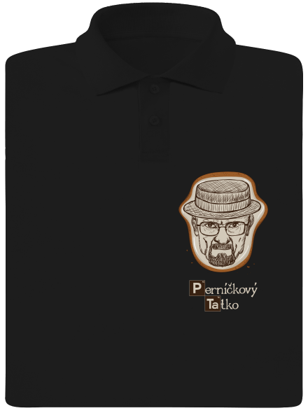 Perníčkový tatko a Perníček pánska polokošeľa Black