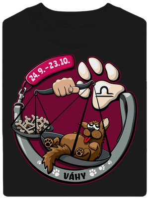 Psí horoskop: Váhy unisex mikina bez kapucne Black