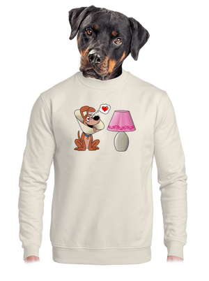 Zamilovaný pes unisex mikina bez kapucne Off White