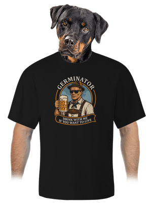 Germinator unisex tričko oversized Black