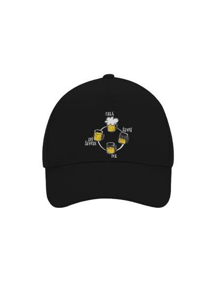 Pivné hodiny šiltovka baseballka Black