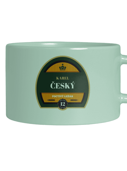 Pivná etiketa hrnček makronka Mint Macaron
