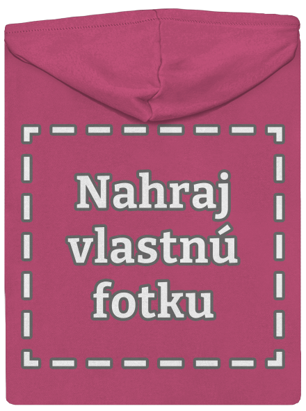 Vlastná potlač dámska mikina na zips Magenta