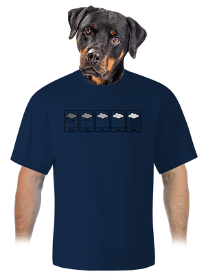 Predpoveď počasia unisex tričko oversized Midnight Blue