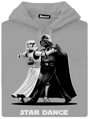 Star dance pánska mikina klokanka Light Melange