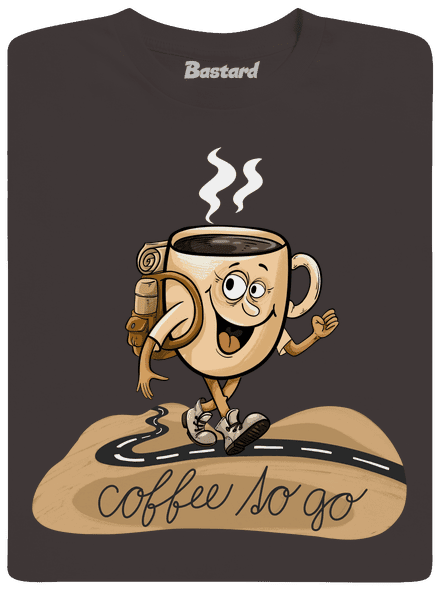 Coffee to go pánske dlhý rukáv Bear Brown