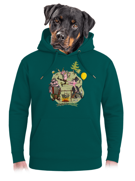 Pártyzáni unisex mikina premium Emerald Green