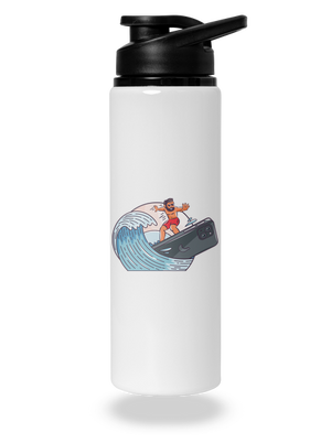 Som surfer flaša na vodu White