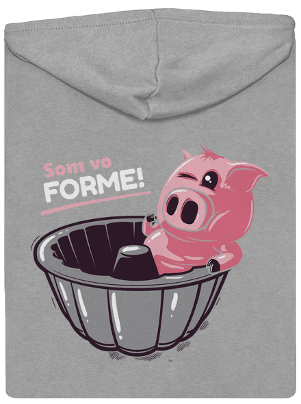 Vo forme pánska mikina na zips Light Melange