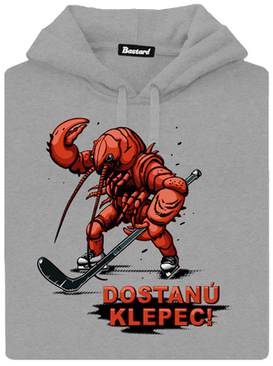 Dostanú klepec pánska mikina klokanka Light Melange