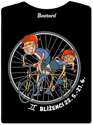 Cyklistický horoskop: Blíženci dámske tričko Black